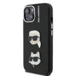 Karl Lagerfeld Grained PU K&CH Heads Black Kryt iPhone 15