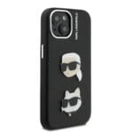 Karl Lagerfeld Grained PU K&CH Heads Black Kryt iPhone 15