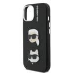 Karl Lagerfeld Grained PU K&CH Heads Black Kryt iPhone 15