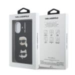 Karl Lagerfeld Grained PU K&CH Heads Black Kryt iPhone 16