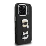 Karl Lagerfeld Grained PU K&CH Heads Black Kryt iPhone 16 Pro