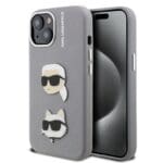 Karl Lagerfeld Grained PU K&CH Heads Grey Kryt iPhone 15