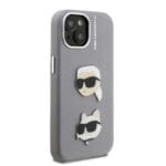 Karl Lagerfeld Grained PU K&CH Heads Grey Kryt iPhone 15