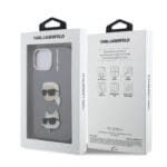 Karl Lagerfeld Grained PU K&CH Heads Grey Kryt iPhone 15