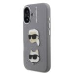 Karl Lagerfeld Grained PU K&CH Heads Grey Kryt iPhone 16