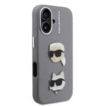 Karl Lagerfeld Grained PU K&CH Heads Grey Kryt iPhone 16