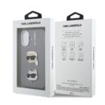 Karl Lagerfeld Grained PU K&CH Heads Grey Kryt iPhone 16
