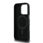 Karl Lagerfeld Grained PU Repeated Logo MagSafe Black Kryt iPhone 16 Pro