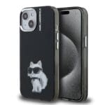 Karl Lagerfeld IML Aquarelle Choupette Black Kryt iPhone 15