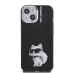 Karl Lagerfeld IML Aquarelle Choupette Black Kryt iPhone 15