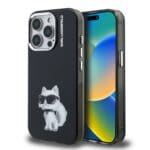 Karl Lagerfeld IML Aquarelle Choupette Black Kryt iPhone 15 Pro