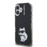 Karl Lagerfeld IML Aquarelle Choupette Black Kryt iPhone 16