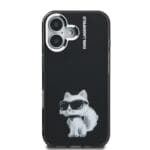Karl Lagerfeld IML Aquarelle Choupette Black Kryt iPhone 16