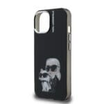 Karl Lagerfeld IML Aquarelle Karl and Choupette Black Kryt iPhone 15