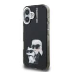 Karl Lagerfeld IML Aquarelle Karl and Choupette Black Kryt iPhone 16