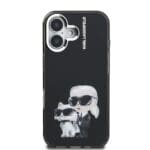 Karl Lagerfeld IML Aquarelle Karl and Choupette Black Kryt iPhone 16
