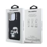 Karl Lagerfeld IML Aquarelle Karl and Choupette Black Kryt iPhone 16 Pro