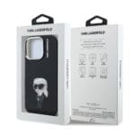Karl Lagerfeld IML Aquarelle Karl Black Kryt iPhone 15 Pro