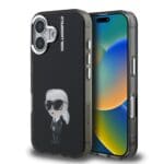 Karl Lagerfeld IML Aquarelle Karl Black Kryt iPhone 16