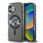 Karl Lagerfeld IML Glitter Karl and Choupette Sketch MagSafe Black Kryt iPhone 16