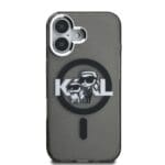 Karl Lagerfeld IML Glitter Karl and Choupette Sketch MagSafe Black Kryt iPhone 16