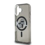 Karl Lagerfeld IML Glitter Karl and Choupette Sketch MagSafe Black Kryt iPhone 16