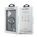 Karl Lagerfeld IML Glitter Karl and Choupette Sketch MagSafe Black Kryt iPhone 16