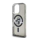 Karl Lagerfeld IML Glitter Karl and Choupette Sketch MagSafe Black Kryt iPhone 16 Pro
