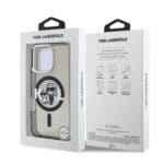 Karl Lagerfeld IML Glitter Karl and Choupette Sketch MagSafe Black Kryt iPhone 16 Pro