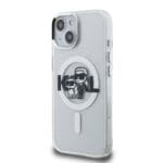 Karl Lagerfeld IML Glitter Karl and Choupette Sketch MagSafe Transparent Kryt iPhone 15