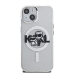 Karl Lagerfeld IML Glitter Karl and Choupette Sketch MagSafe Transparent Kryt iPhone 15