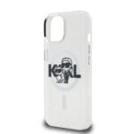 Karl Lagerfeld IML Glitter Karl and Choupette Sketch MagSafe Transparent Kryt iPhone 15