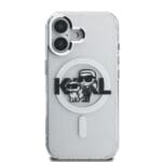 Karl Lagerfeld IML Glitter Karl and Choupette Sketch MagSafe Transparent Kryt iPhone 16