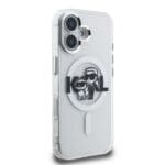 Karl Lagerfeld IML Glitter Karl and Choupette Sketch MagSafe Transparent Kryt iPhone 16