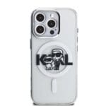 Karl Lagerfeld IML Glitter Karl and Choupette Sketch MagSafe Transparent Kryt iPhone 16 Pro
