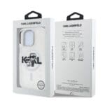Karl Lagerfeld IML Glitter Karl and Choupette Sketch MagSafe Transparent Kryt iPhone 16 Pro