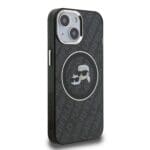 Karl Lagerfeld IML K&CH Heads Repeated Logo MagSafe Black Kryt iPhone 15