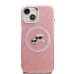 Karl Lagerfeld IML K&CH Heads Repeated Logo MagSafe Pink Kryt iPhone 15