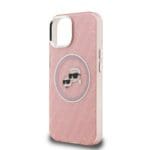 Karl Lagerfeld IML K&CH Heads Repeated Logo MagSafe Pink Kryt iPhone 15