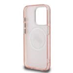 Karl Lagerfeld IML K&CH Heads Repeated Logo MagSafe Pink Kryt iPhone 15 Pro