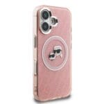 Karl Lagerfeld IML K&CH Heads Repeated Logo MagSafe Pink Kryt iPhone 16