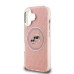 Karl Lagerfeld IML K&CH Heads Repeated Logo MagSafe Pink Kryt iPhone 16