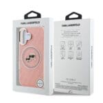 Karl Lagerfeld IML K&CH Heads Repeated Logo MagSafe Pink Kryt iPhone 16