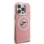 Karl Lagerfeld IML K&CH Heads Repeated Logo MagSafe Pink Kryt iPhone 16 Pro