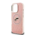 Karl Lagerfeld IML K&CH Heads Repeated Logo MagSafe Pink Kryt iPhone 16 Pro Max
