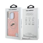 Karl Lagerfeld IML K&CH Heads Repeated Logo MagSafe Pink Kryt iPhone 16 Pro Max