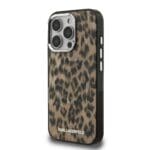 Karl Lagerfeld IML Leopard MagSafe Brown Kryt iPhone 16 Pro Max