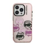 Karl Lagerfeld IML Multi K&CH Heads Pink Kryt iPhone 15 Pro
