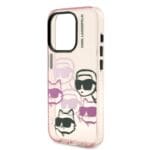 Karl Lagerfeld IML Multi K&CH Heads Pink Kryt iPhone 15 Pro
