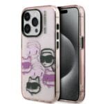 Karl Lagerfeld IML Multi K&CH Heads Pink Kryt iPhone 15 Pro Max